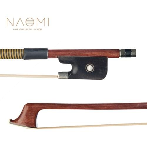 NAOMI Brazilwood Bow 4/4 Cello Bow Octagonal Stick Ebony Frog Paris Eye Inlay Natural Horsehair Well Balance