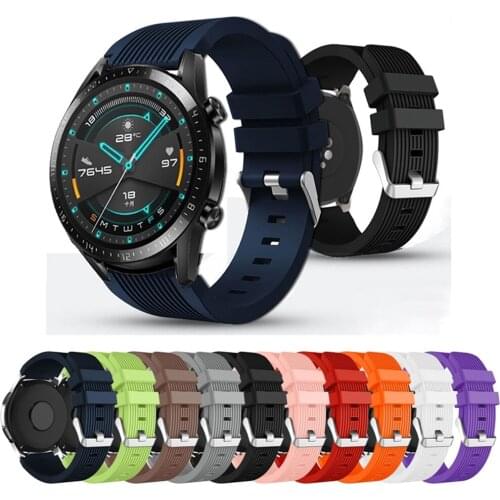 22mm Silicone Wrist Strap for Samsung Galaxy Watch 46mm Smart Watch Bands For Gear S3 S4 46mm Replacement Bracelet Accessories