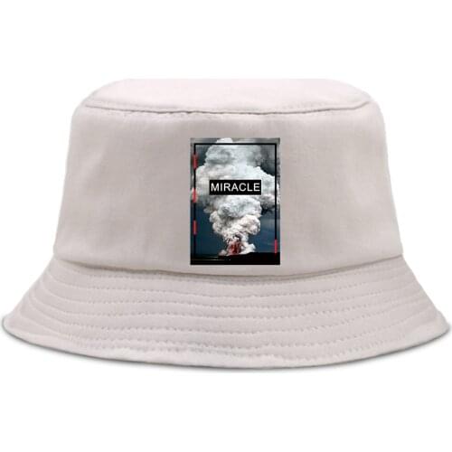 Volcanic Eruption Harajuku Fishermans Hats Outdoor Unisex Bucket Cap Sun Shade Summer Beach Caps Foldable Hip Hop Fishing Hat