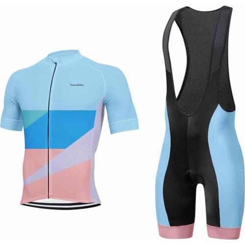 Runchita Men Summer Clothing cycling Clothes kits short sleeve bib shorts mens Breathable Bib Shorts maillot ciclismo set