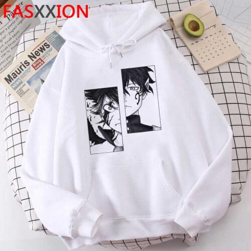 Black Clover hoodies male graphic printed male clothing Oversized streetwear