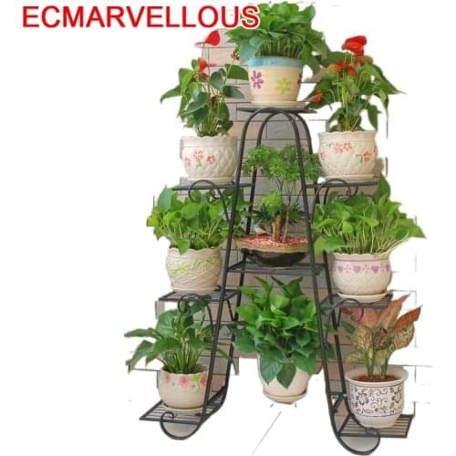 A Ripiani Decorative Metal Afscherming Planten Rek Garten Dekoration Varanda Flower Shelf Balcon Balkon Balcony Plant Rack
