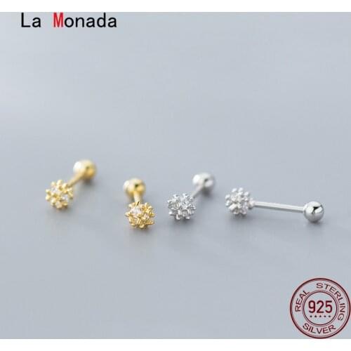 La Monada Cute Dandelion Korean Minimalist Women Earrings Silver 925 Stud Fine In Jewelry Silver 925 Stud Earrings For Women