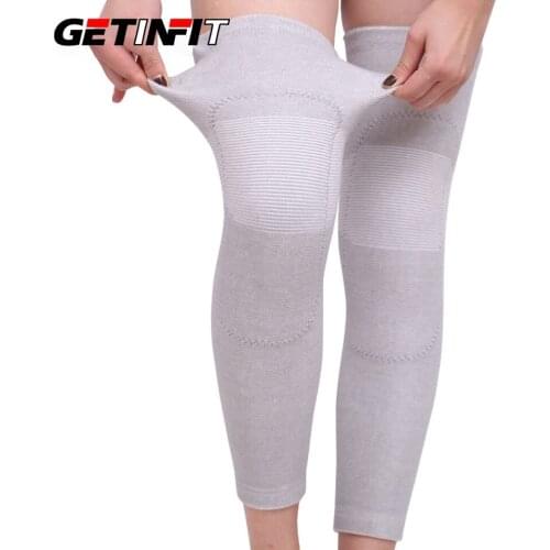 1Pair Long Kneepad Calf Leg Knee Pad Warm Support High Elasticity Relieve Arthritis Sports Outdoor Knee Guard Protect