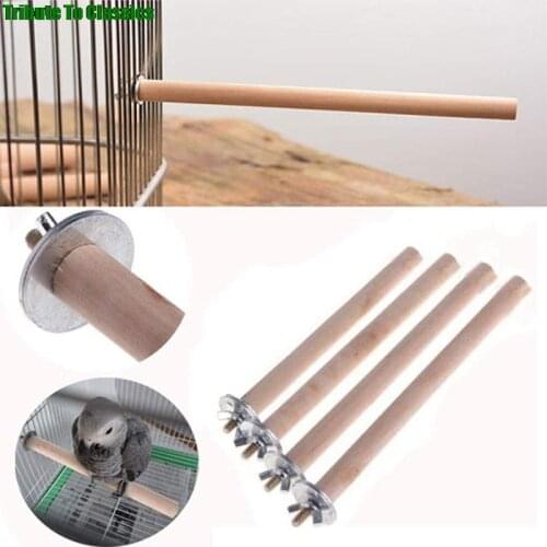 Hot 1Pc Wooden Parrot Stand Stick Perch for BirdsToy Bird Cage Accessories