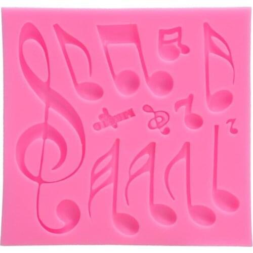 1PC Beautiful Music Notes Shape Silicone Mold For Fondant Cake Mold 13-Cavity Funny Chocolate Gummy Mold Bakware Tool Sugar Tool