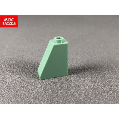 100pcs/lot MOC Bricks DIY Sand green Slope Bricks 1x2X2 fit with 60481 Educational Building Blocks Action Figure kids gift