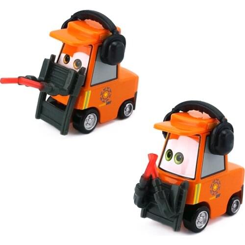 2pcs Disney Pixar Cars Diecast Rare Orange Command Forklift Diecast Cars 1:55 Disney Toy Great Collection Kid Best Gift