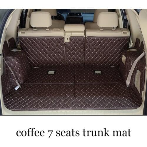 2017 Leather Car Trunk Mat Cargo Liner for Toyota Land Cruiser Prado 2010-2019 2018 2019 Carpet 120 interior accessories