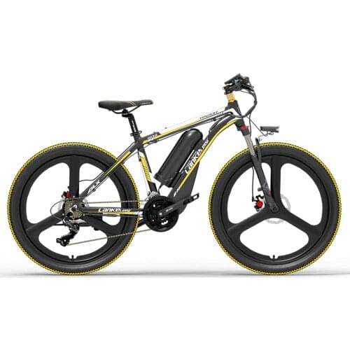 26 Inch 7 Speed Electric Bicycle 5 Grade Pedal Assist 48V Strong Battery Mountain Bike, with 3.5 Inches Big LCD Display