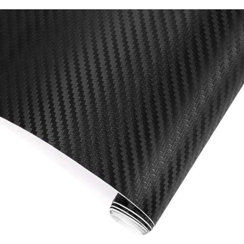 3D Carbon Fibre Adhesive Wrap for Car 1500 x 300 mm Black for Interior/Exterior Textured 3D Effect