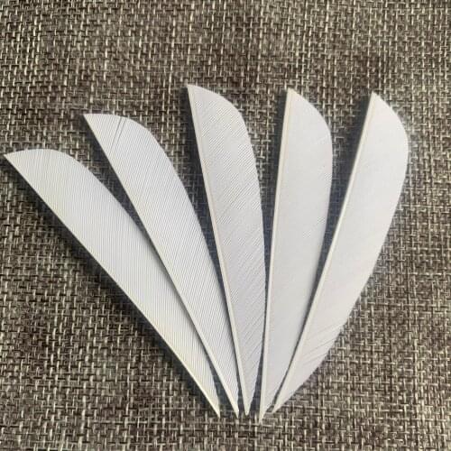 50pcs 3Inch Archery Feathers Arrow Fletching 3" Water Drop Shape Archery Vanes Traditional Feather For wood Bamboo Carbon Shaft