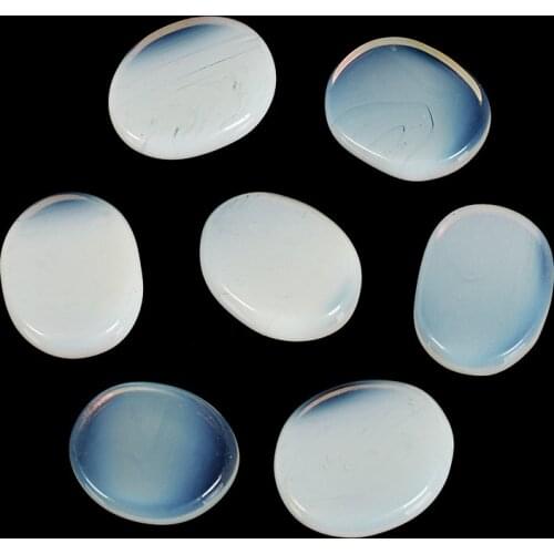 7 pieces/lot Natural Opalite stone 25X22X5 mm Palm stones Tumbled stone Crystal Reiki Quartz Healing Chakra Aventurine