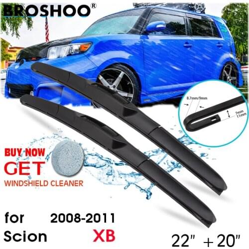 Car Wiper Blade Front Window Windscreen Windshield Wipers Blades Auto U Hook Arm Accessories For Scion XB 22"+20" 2008-2011
