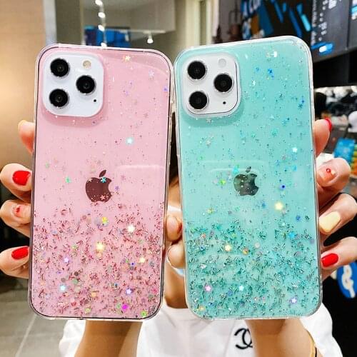 Shiny Cute Girl Diamond Glitter Case For iphone Apple 11 Pro Max 12 Mini 7 8 Plus XR XS MAX X 6 6s