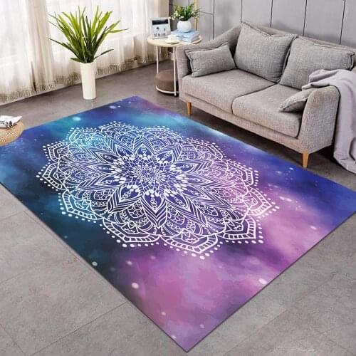 Bohemian Mandala Carpets Large for Living Room Galaxy Boho Bedroom Area Rugs Non-slip Gothic Floor Mat Home Decor alfombra