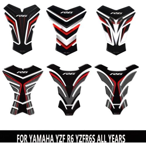 FOR YAMAHA FZR6 YZFR6S ALL YEARS Tank Sticker Motorcycle 3D Carbon Fiber Appearance Fuel Tank Pad Protection Decal Sticker shell