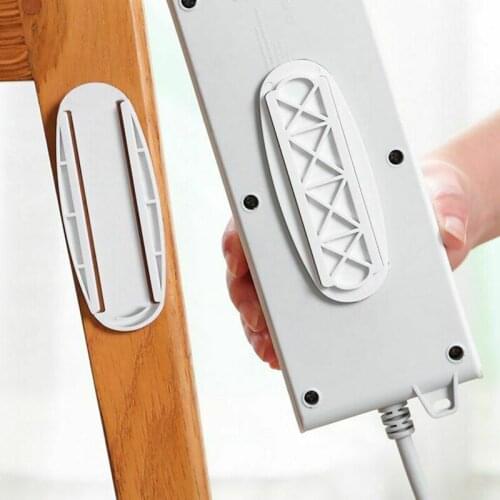 Home-free Wall-mounted Plug-in Line Board Router Holder Self Adhesive Without Perforation Install Bottom Hanging Plug Gadget
