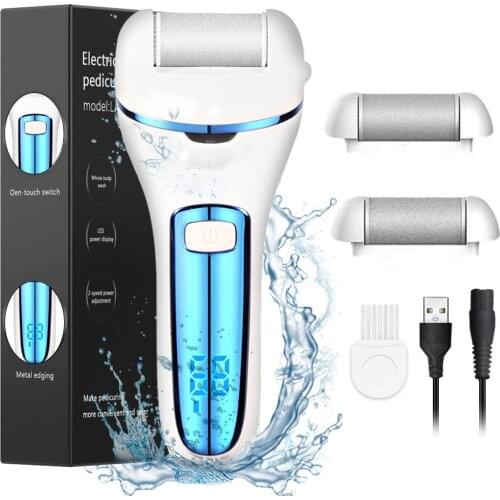 Electric Foot File Grinder Dead Dry Skin Callus Remover Rechargeable Feet Pedicure Tool Foot Care Tools for Hard Cracked Clean 5