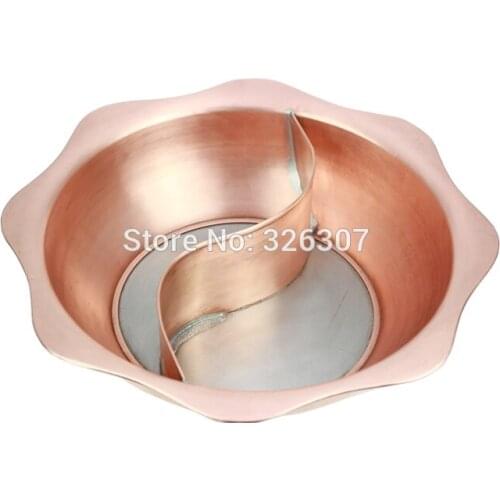 32cm Sichuan Chongqing China copper mandarin duck hot pot thickened Mongolian Chinese copper handmade,fire pot