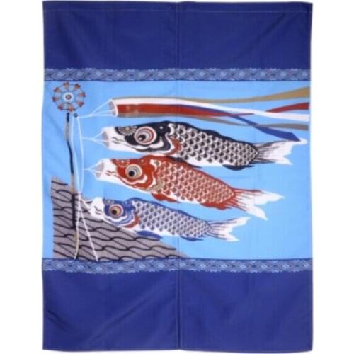 Customized Accept) Korea/Japan/China Sushi Restaurant Kitchen Hanging Doorway Cloth Curtain-Carp(85x140cm)