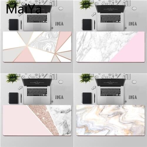 Maiya Cool Rose Gold Marble Keyboards Mat Rubber Gaming mousepad Desk Mat Free Shipping Large Mouse Pad Keyboards Mat