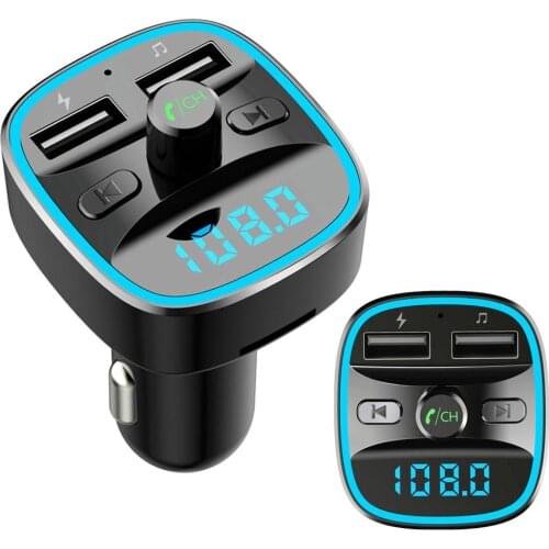 DC5V Multifunctional Dual USB Ports Smart Car Bluetooth 5.0 MP3 Music Player Hands-free Call Universal Car Accessories Interior