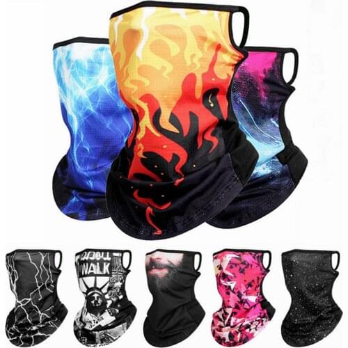 Unisex Multi-function Face Neck Cover Magic Scarf Sun Protection Anti-Dust Cycling Printing Bandana Summer Outdoor Accessory