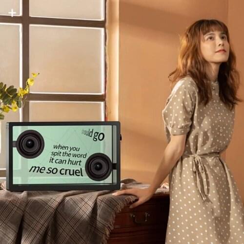 MORRORART Original floating lyrics, subtitles, transparent visualization, bluetooth speaker, the same display, magnetic home aud