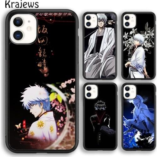 Krajews Anime Gintama Soft Phone Case Cover For iPhone 5 SE 6s 7 8 plus X XR XS 11 12 pro max Samsung Galaxy S8 S9 S10