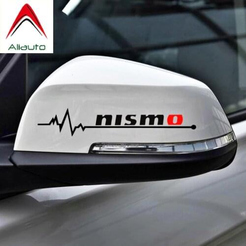 Aliauto 2 X Nismo Car Rearview Mirror Sticker and Decal Accessories for Nissan Tiida Sunny Qashqai March Teana X-trai 12cm*2cm