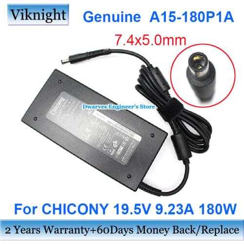 Genuine Chicony A15-180P1A AC Adapter A180A019L A180A012L 19.5V 9.23A 180w Power Supply for MSI GS65 Stealth Thin Gaming Laptop