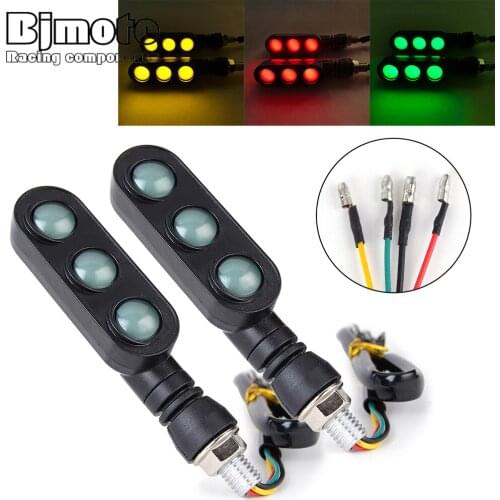 Pair Motorcyle Turn Signal LED driving light Blinker Lamp For Kawasaki Triumph for 10mm hole fairing Indicator Flashers lights