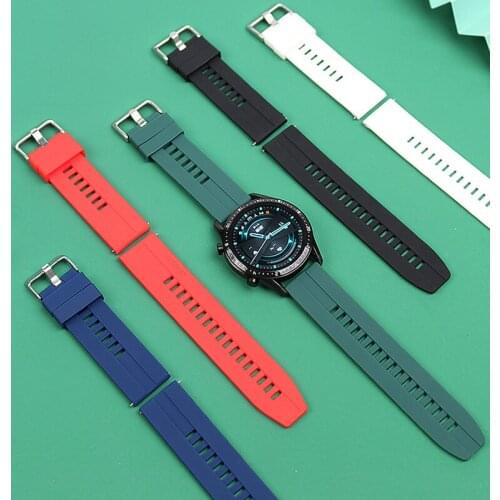 22MM Silicone Wristband Strap for Huawei Watch GT2 46mm/GT 2 Pro/Watch 3 pro Bracelet for Samsung Galaxy Watch 3 Xiaomi GTR 2