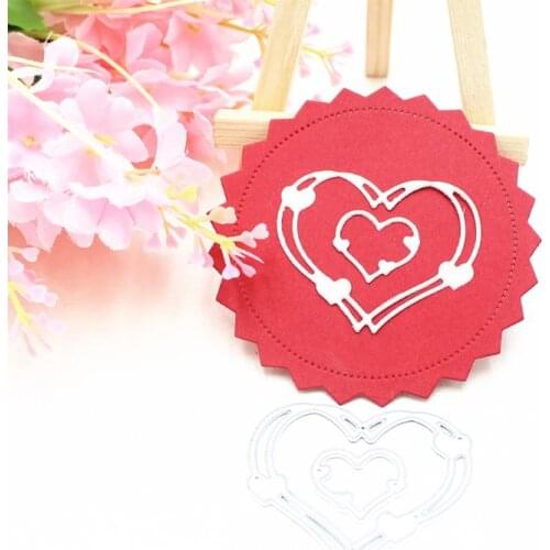 203F Heart Shape DIY Handicrafts Cutting Dies Metal Cutting Stencils for Scrapbooking Album Stamp Paper Card Embossing Hand-made
