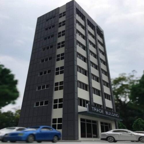 Scene 1/144 Train Scene Plastic Assembly Model Trade Building for ho train layout and hobby model maker