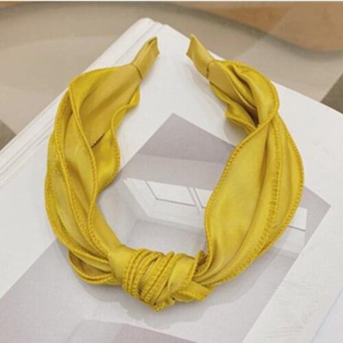 Wide Bow Knot Hairband Korean Solid Women Headband Mori Girls Fashion Headdress Head Band Adults Outdoor Headwear Hair Hoop