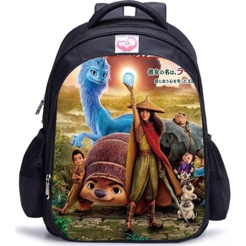 Raya The Last Dragon School bags for Girls Boys Preschool Book Backpack for Kids School Supplies Boys Bookbags Students Mochilas