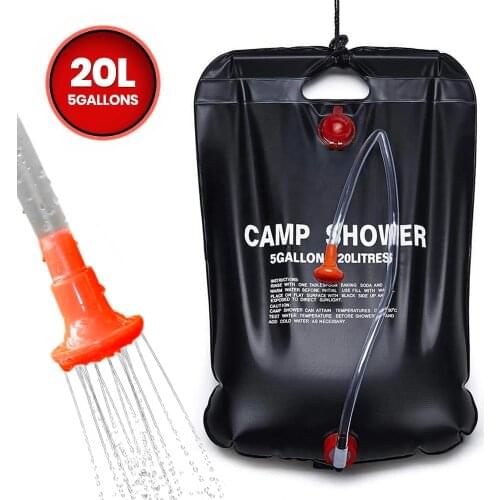 20L/40L Water Bag Portable Camping Hiking Solar Shower Bag Heated Outdoor Travel Shower Equipment Hydration Water Storage