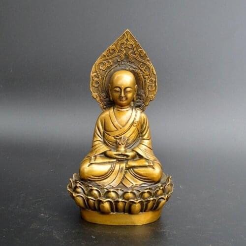 Pure copper Tibetan king Bodhisattva statues, craft collection, home decorations