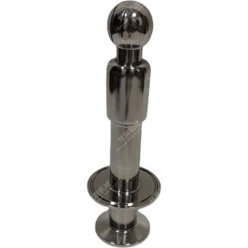 Rotating CIP Spray Ball 1.5inch (50.5mm) Tri Clover Compatible Inlet welded in 2inch (64mm)Tri Clover Compatible Tri Clamp Cap