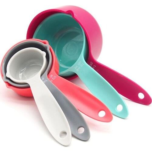 1set Colorful Measuring Spoons Kitchen Accessories Multipurpose ABS Plastic Sugar Cake Supplies Portable Baking Tools