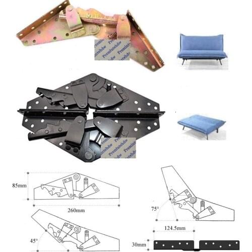 1Pair(2Pcs)/Lot Sofa Couch Bed Bedding DIY Home Furniture Adjustable 3 position Angle Mechanism Hinge Ratchet