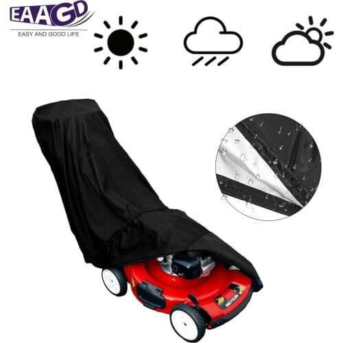 1Pcs Polyester Lawn Mower Cover Waterproof Dust-proof Covers UV Rain Snow Protector for Yard Garden 48x18.5x13.5Inch