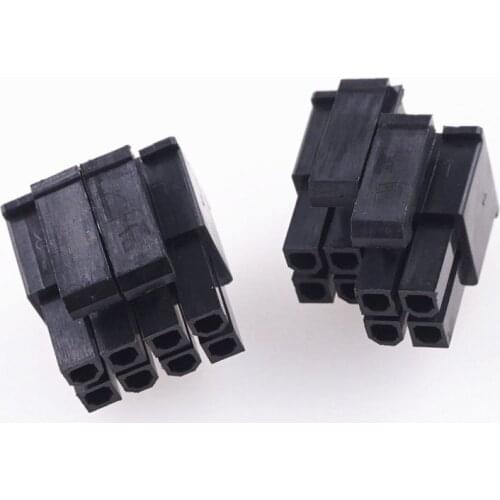 10pcs 5557 4.2 mm 8 pin ( 4+4 ) Position Receptacle housing PSU ATX CPU EPS12V Power Connector Shell Slide Rail Design Dual Row