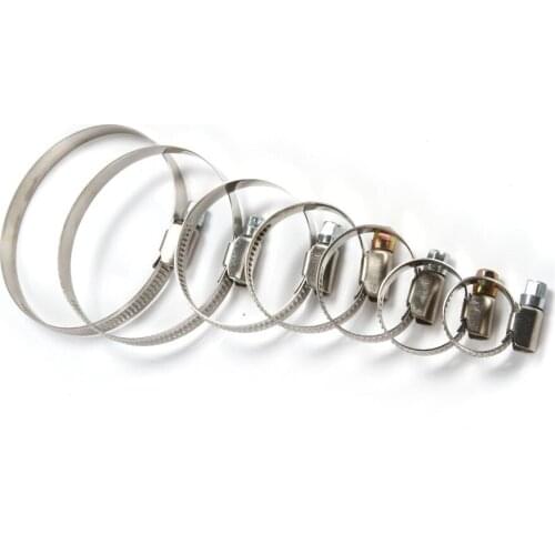 10PCS Genuine Hose Clips Fuel Hose Air Water Pipe Clamp Worm Drive Fuel Hose Pipe Clamps Worm Drive Durable Anti-oxidation