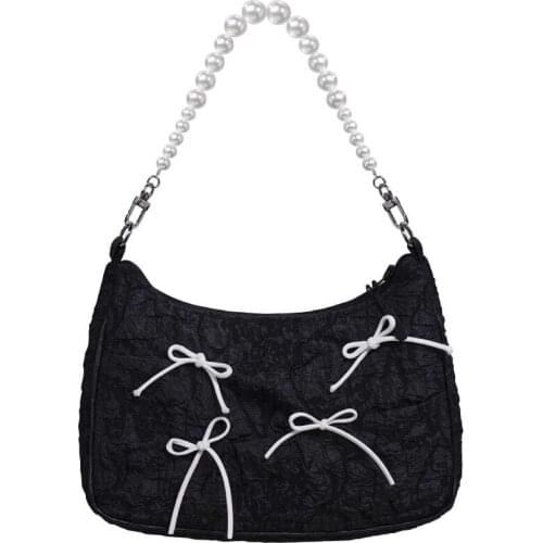 2021 Fashion Small Designer Pearl Crossbody Bag for Women Vintage Female Purses and Handbags PU Leather Shoulder Bags