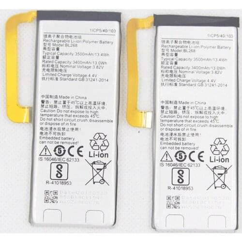 5pcs/lot Battery 3500mAh BL268 Battery forLenovo Zuk Z2 Z2131 Cell Phone Battery