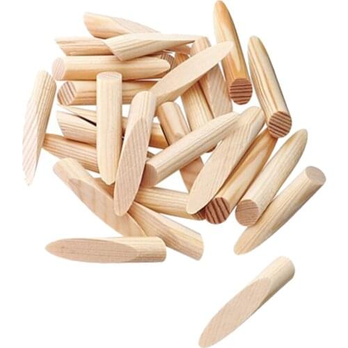 50 Pack 1.77x0.37inch Solid-Wood -Hole Plugs, Woodworking Furniture Jointing