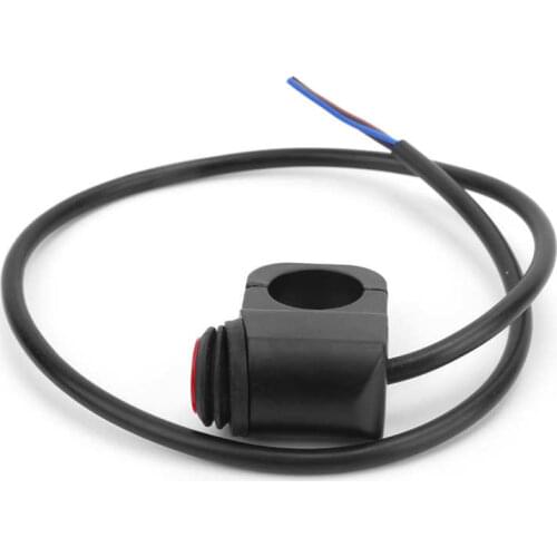 7/8in Handlebar Switch Headlight Hazard Fog Lamp Control On Off Button with Red Indicator for Motorcycle ATV UTV